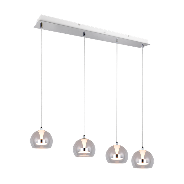 Flynt LED pendant 4-pc chrome image 1