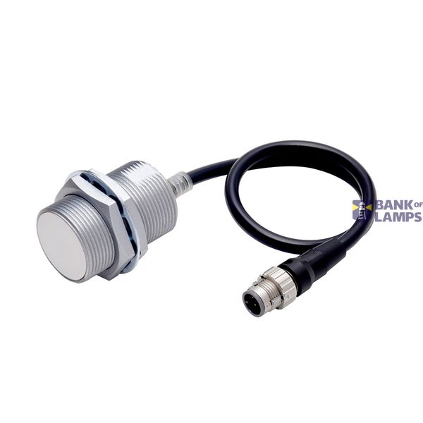 Proximity sensor, inductive, Fluororesin coating (base material: brass), M30, shielded, 15 mm, DC, 3-wire, PNP NO, IO-Link COM3, M12 pigtail Smartclick connector, 0.3 m E2EQ7352H image 1