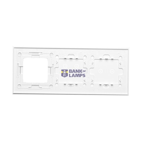 5 gang frame, black, chrome base image 2
