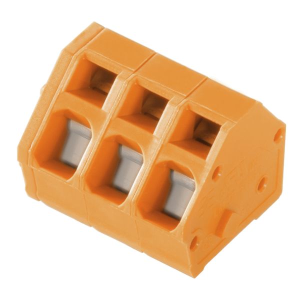 Printed circuit board terminals, 5.00 mm, Number of poles: 10, 135°, Solder pin length (l): 3.5 mm, tinned, orange, Tension-clamp connection, Clamping range, max. : 2.5 mm², Box image 2