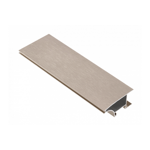 Profile GLAX for LED strip, end, for plate 18 mm, 3 m, champagne image 1