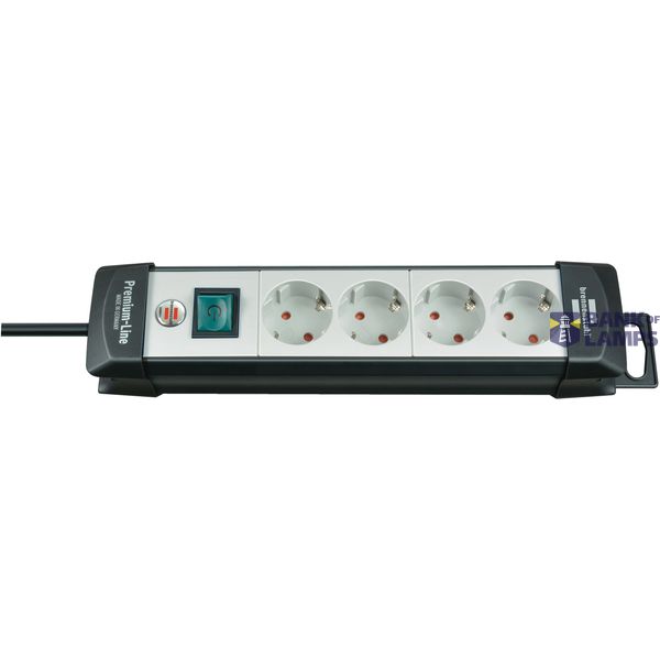 Premium-Line extension lead 4-way black/light grey 1,8m H05VV-F 3G1,5 *IN* image 1