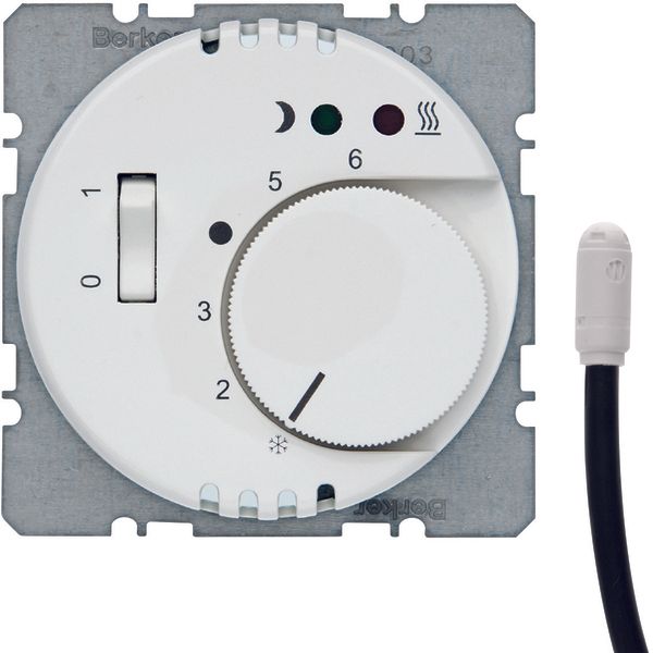 Floor thermostat w. NO contact, rocker switch and Twinpoint sensor pw, image 1