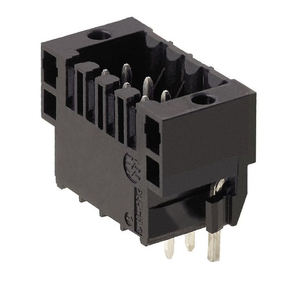 PCB plug-in connector, male header, Solder flange, THT/THR solder connection, 3.50 mm, Number of poles: 30, 180°, Solder pin length (l): 3.5 mm, Au (Gold), black, Box image 1