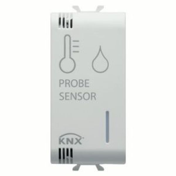 KNX/EASY TEMPERATURE/HUMIDITY SENSOR - 1 MODULE - SATIN WHITE - CHORUS image 1