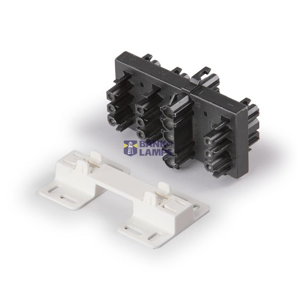 Distribution block 3 phase, 6x1 OUTPUT, BLACK image 3