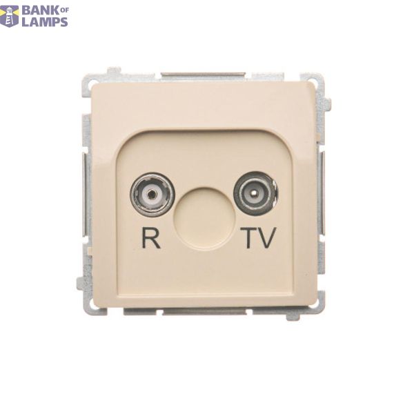 RTV final aerial socket for pass-through socket, atten.: 10dB, beige image 1
