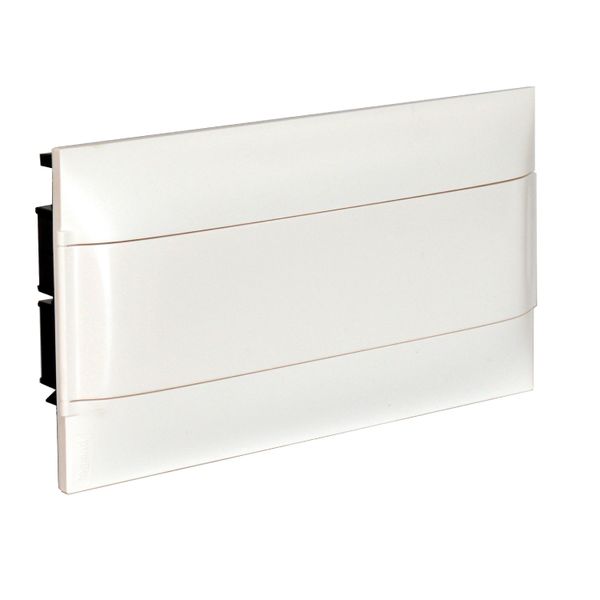 1X18M FLUSH CABINET SMOKED DOOR EARTH+XNEUTRAL TERMINAL BLOCK FOR MASONRY WALL image 1