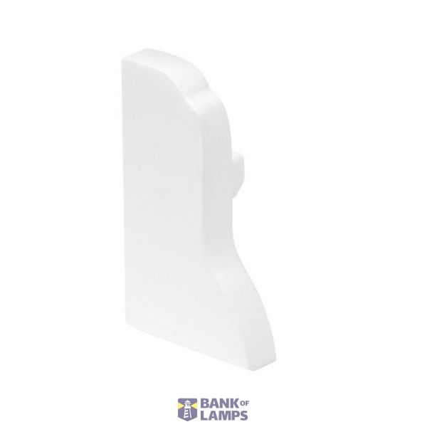 GLENOS Endcap for Aluminum Skirting Board Profiles LED, white image 1