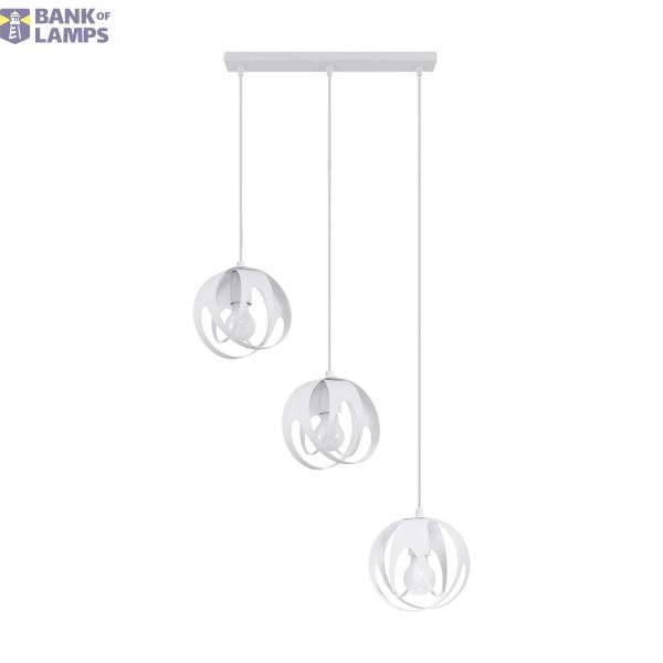 HANGING LAMP TULOS 3L WHITE E27 3X60W IP20 image 2