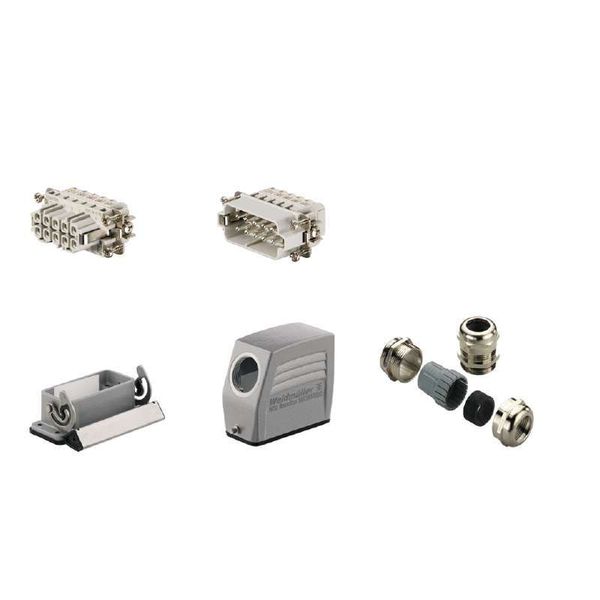 RockStar® HDC kits-Heavy-duty connectors, Kit, HA, Size: 2, Poles: 10, Screw connection, 250 V, 16 A, PG 16 image 1