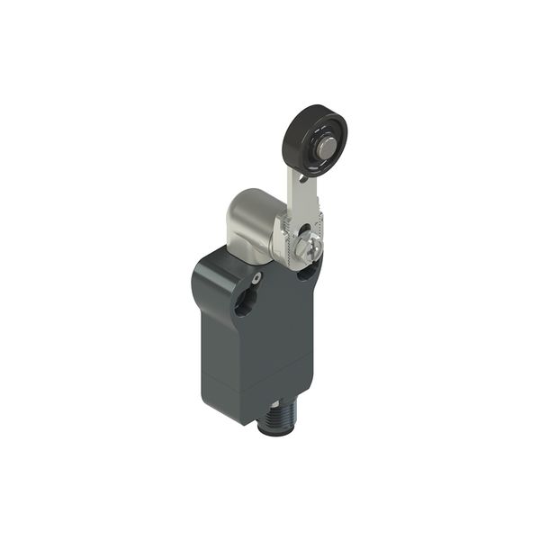 Modular prewired switch with adjustable straight metal revolving lever diam. 20 roller image 1