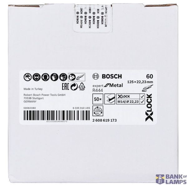 X-LOCK Fibre sanding discs, Ø125mm, G 60, R444, Expert for Metal, 1pcs image 1
