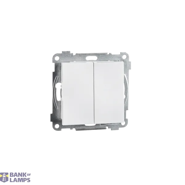SWITCH FLUSH MOUNTED 1+1 S WHITE 6-PACK image 1
