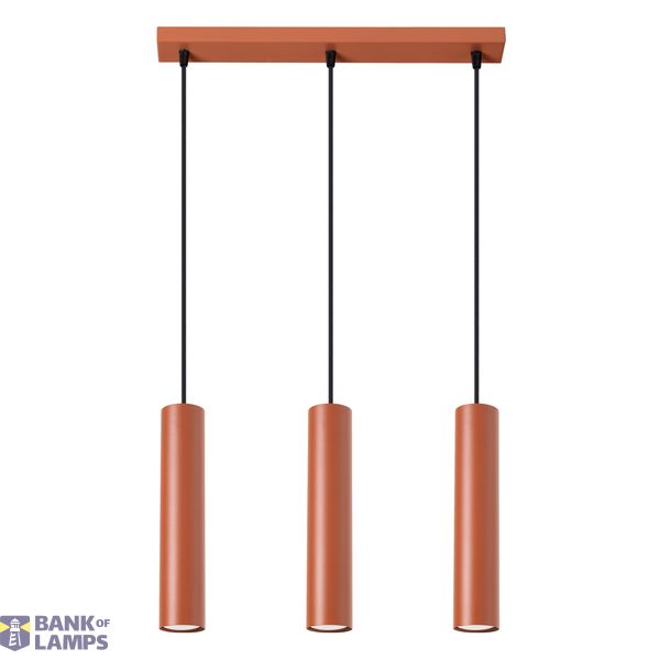 LAGOS 3L HANGING LAMP RED OCHRE 3XGU10 image 2