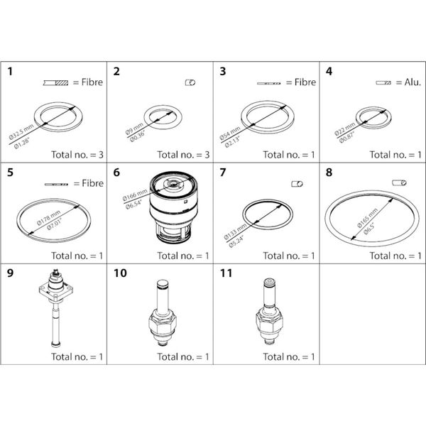 ICLX 125  Overhaul kit image 1