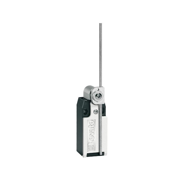 Limit switch, K series, adjustable roller lever, 1 bottom cable entry. Dimensions to EN 50047, metal body, contacts 2NO slow action. Plastic rod image 1
