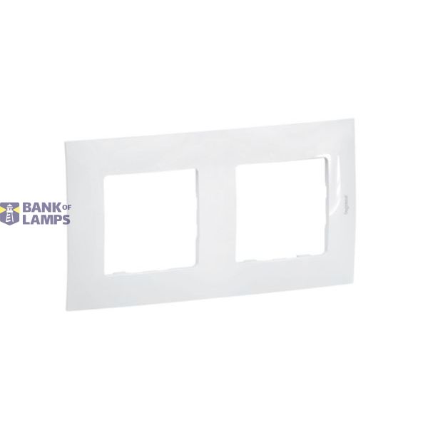 Plate Niloe 2-Gang IP44 White Flush Mounted image 1