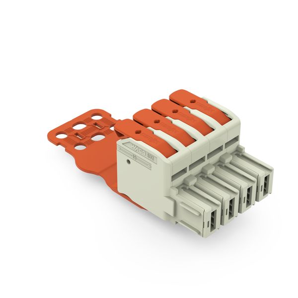 832-1104/344-000 1-conductor female connector; lever; Push-in CAGE CLAMP® image 1