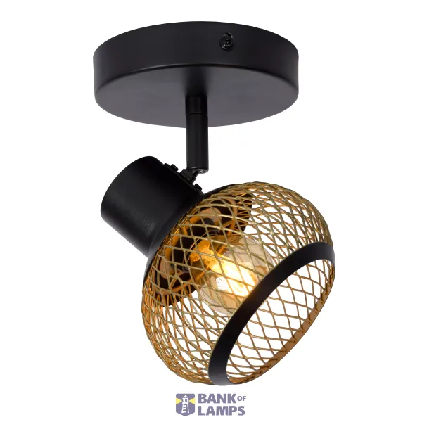 Lucide LUCAS - Ceiling spotlight - 1xE14 - Matt Gold / Brass image 1