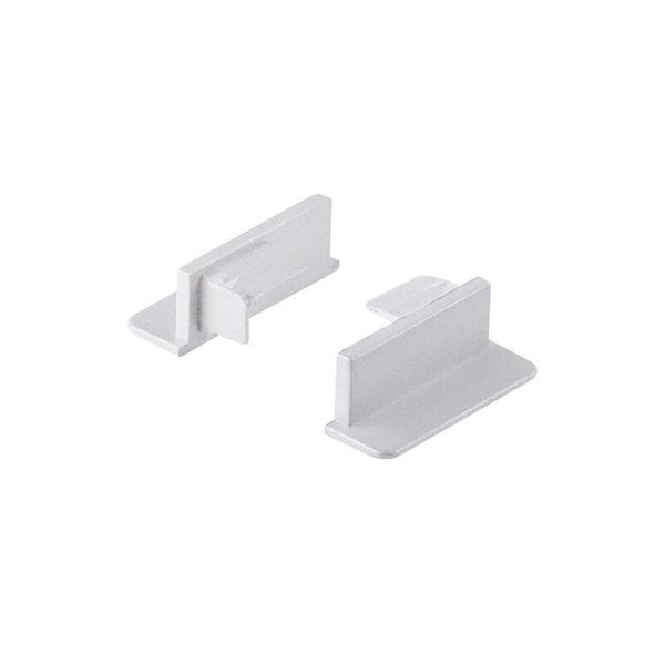 End cap for VE without hole, right, silver color, 1 pc image 1