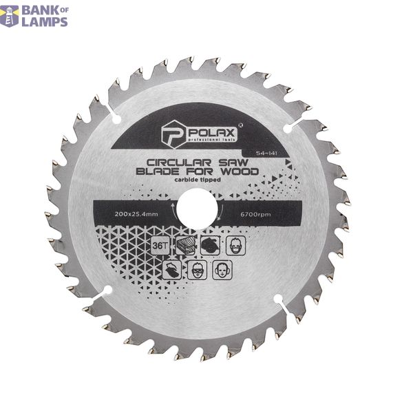 Circular saw blade for wood, carbide tipped 200x25.4, 36Т image 1