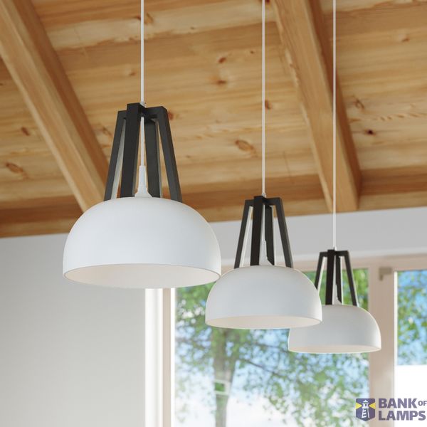 HANGING LAMP CASCO WHITE/BLACK E27 1X60W IP20 image 4