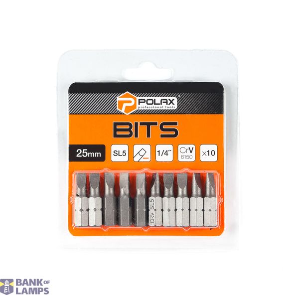 Bits，25mm，SL5 1/4" ，6150CRV (10 pcs) image 1