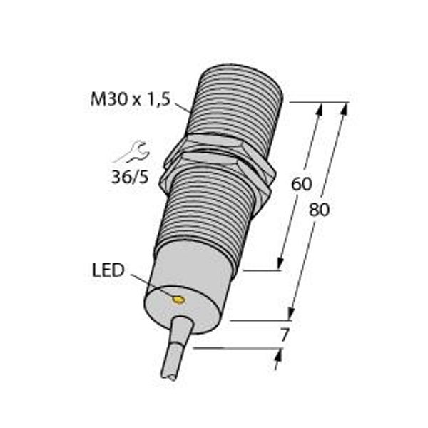 Inductive Sensor With Increased Temperature Range   BI10-M30-AZ3X/S120 image 1
