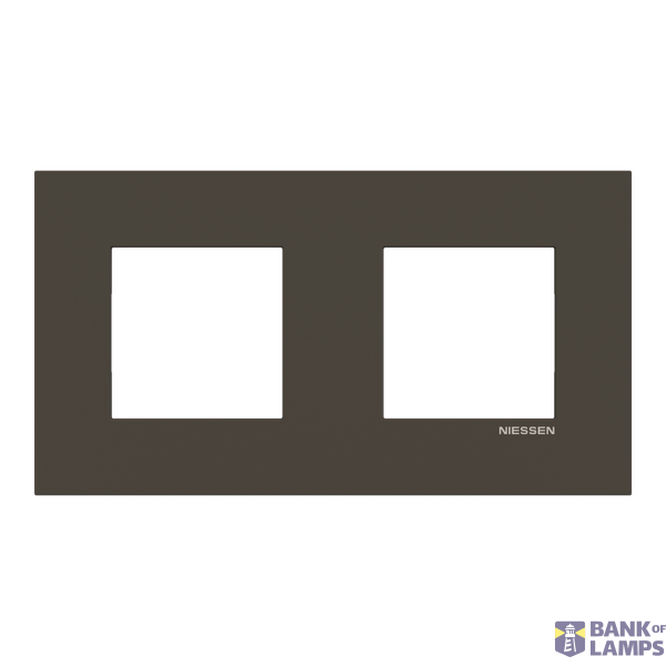 Frame 2-gang - Niessen logo - Anthracite image 1
