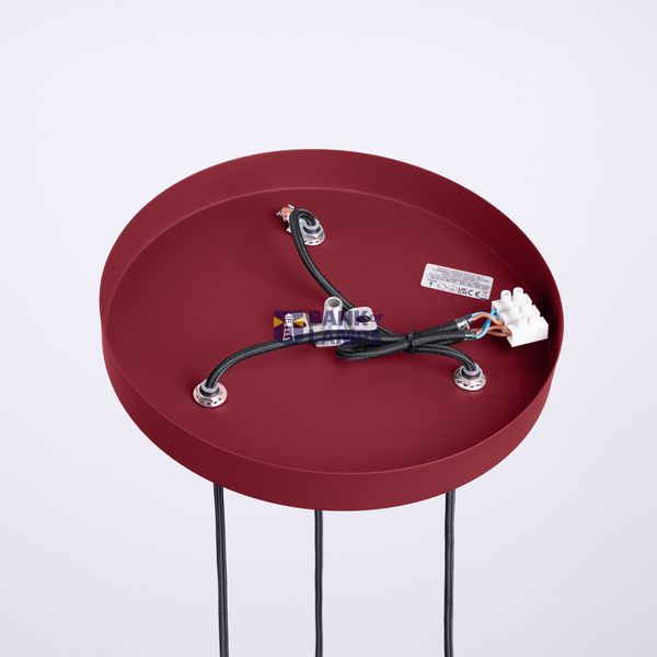 Pendant lamp HALO 3P burgundy image 11