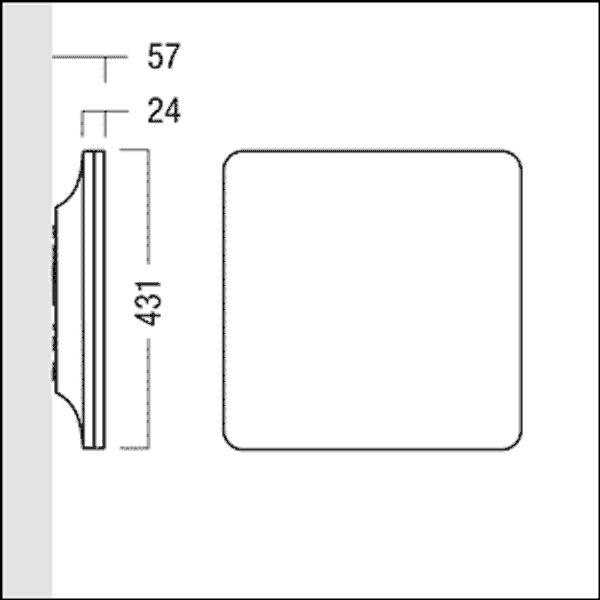 CAELA QLS LED2300-940 LDO OP WH WH - LED wall and ceiling luminaire image 4
