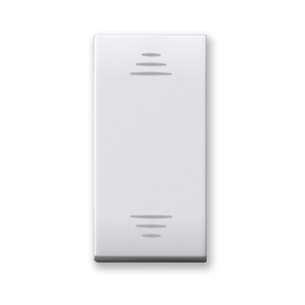 Button diverter with gem, Domus S44, RAL 9010 colour, 1P 16AX illuminable - glossy finish - 1 Mod. image 1