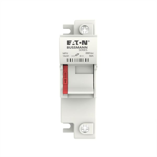 Fuse holder low voltage 1P 50A 690V AC 14×51mm IEC image 1