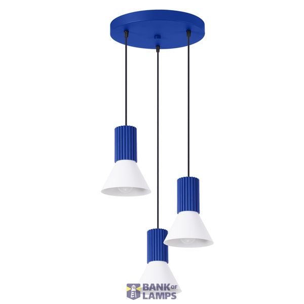 Pendant lamp ESTRIA 3P white/ultramarine image 8