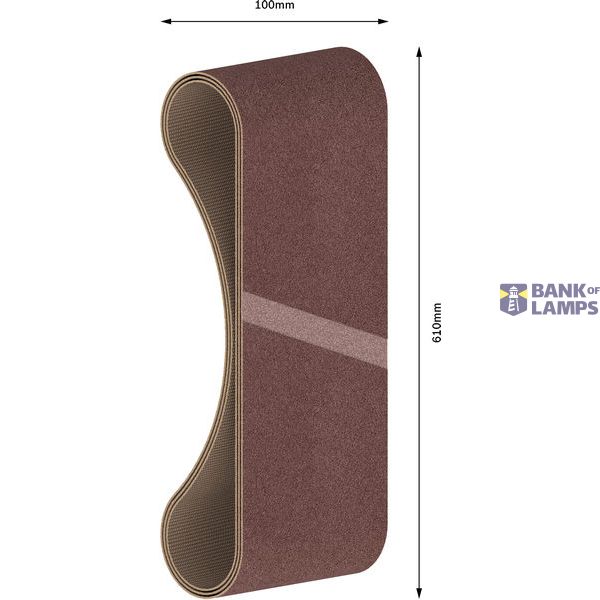 3-piece X440 sanding belt set 100 x 610 mm, 60 image 1