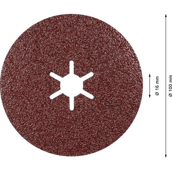 EXPERT R781 Prisma Ceramic Fibre Disc 100 mm, 16 mm, G 60 image 1