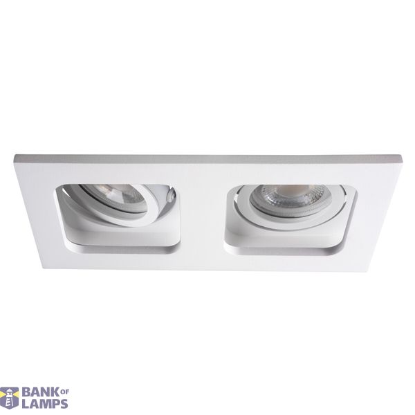 Recessed Luminaire Reul 2×DTL MR16/GU10 33662 White image 1