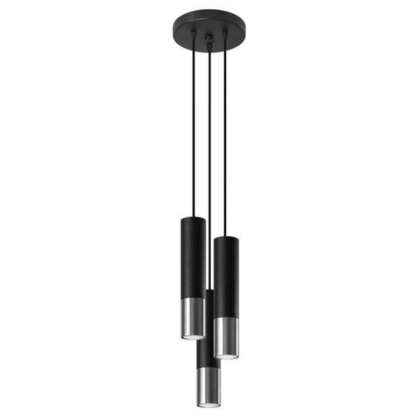 LOOPEZ 3P HANGING LAMP BLACK/CHROME GU10 3X40W IP20 image 1