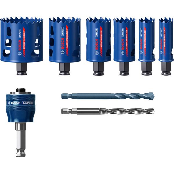 EXPERT Tough Material Hole Saw Set 22/25/35/4/51/68  mm 9-pc image 2