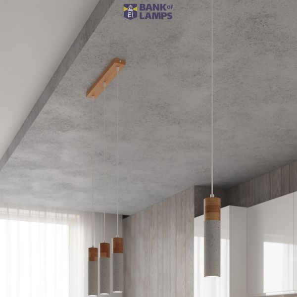 HANGING LAMP ZANE 2 GREY GU10 2X40W IP20 image 3