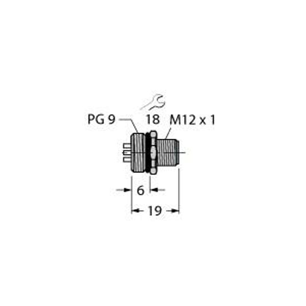 DeviceNet™ Receptacle Front-Mounted   FS 57 image 1