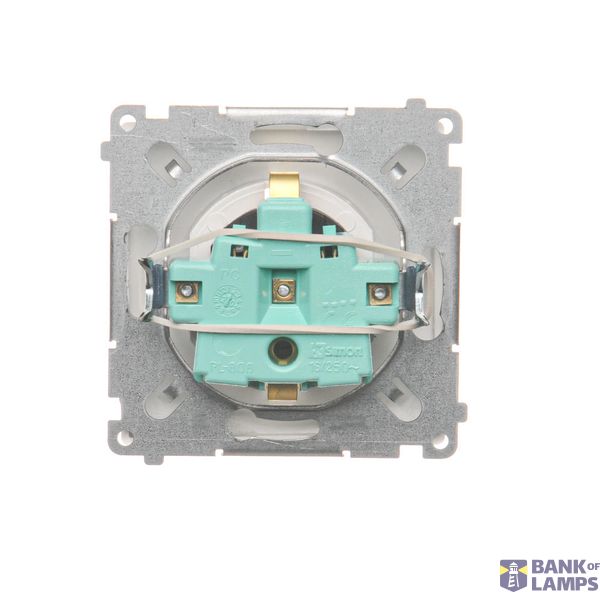Double fiber optic sockets, beige image 1