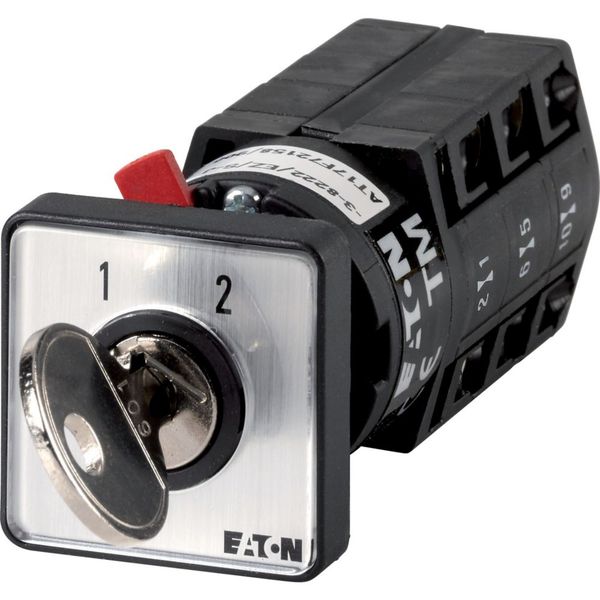 TM-3-8222/EZ/S-J Changeover switches, TM, 10 A, center mounting, 3 contact unit(s), Contacts: 6, 60 °, maintained, Without 0 (Off) position, 1-2, Design number 8222, K image 3