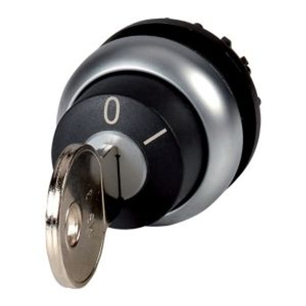 M22-WS-MS3 Key-operated actuator, momentary, 2 positions, MS3, Key withdrawable: 0, Bezel: titanium image 2