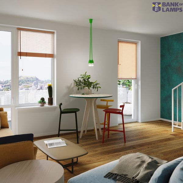 Hanging lamp DIEGO 3 green E27 3x60W IP20 image 4