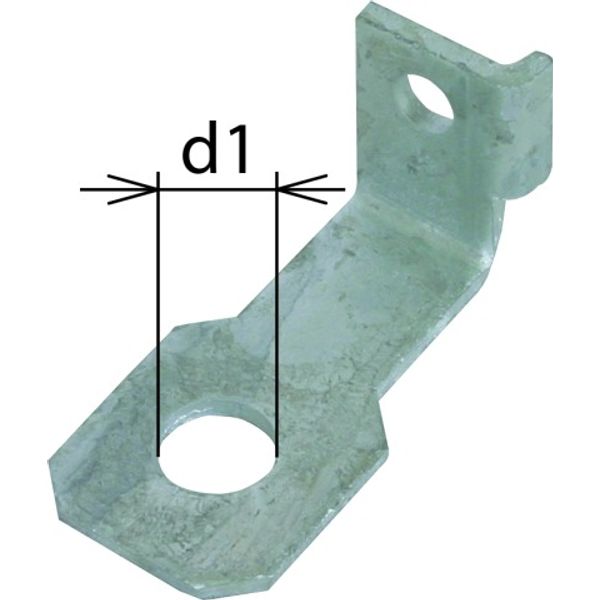 Connection bracket IF1 angled bore diameter d1 22 mm image 1