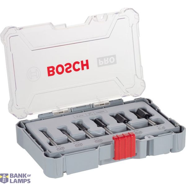 Router Bit Set 6 pcs Straight Bits 1/4" shank image 1