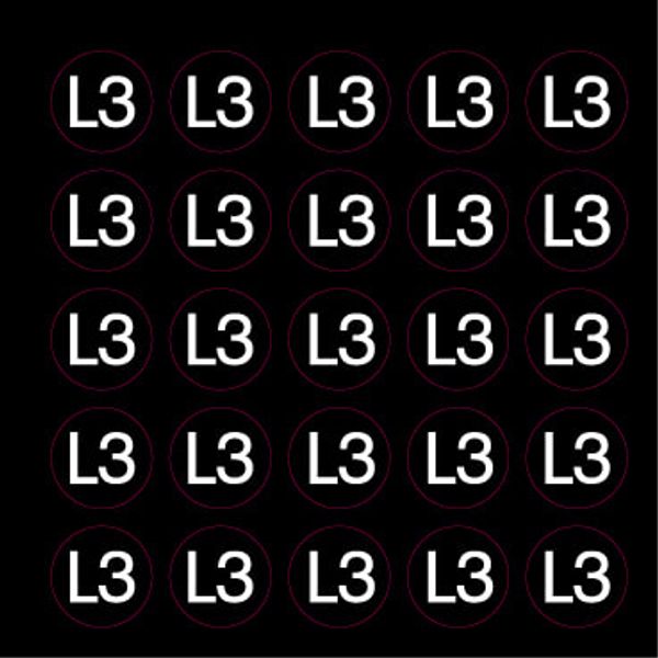 Adhesive label - Dimensions: 130 x 130 mm image 1