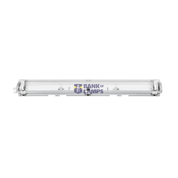 Tri-Proof Light Fixture, IP65, Grey Base, Transparent Cover, Metal Board  658×92×56mm image 1